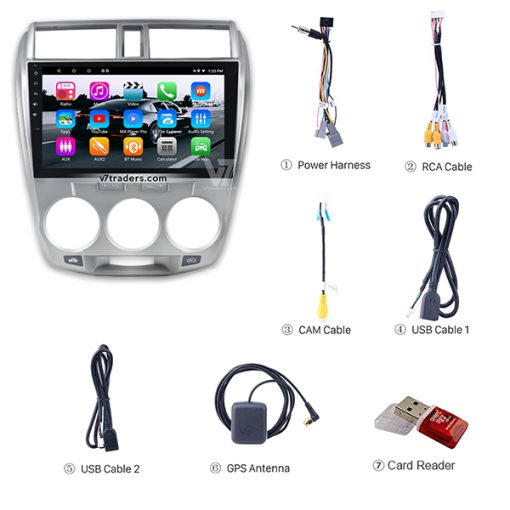 Honda City 2010-2018 Android Navigation V7 Accessories