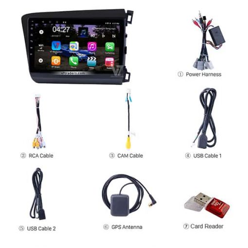 Honda Civic 2012-16 Android Navigation V7 Accessories