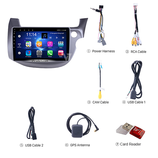Fit Android Multimedia Navigation Panel LCD IPS Screen - Model 2007-13 - V7 6