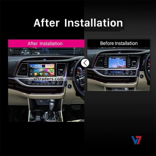 Toyota Highlander Android Navigation V7 Dashboard