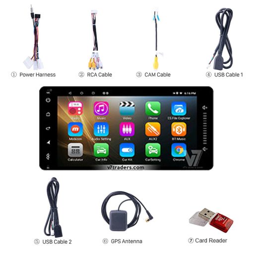 Move Android Multimedia Navigation Panel LCD IPS 7" Screen - V7 2