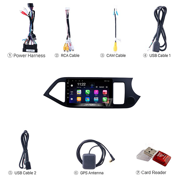 Picanto Android Multimedia Navigation Panel LCD IPS Screen - V7 6