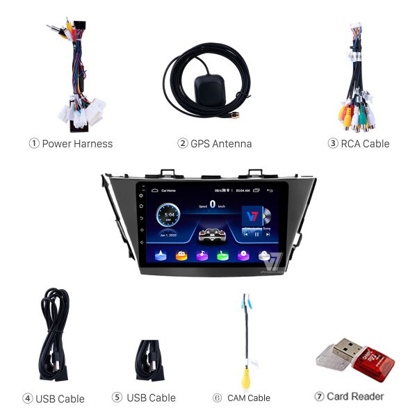 Prius Alpha Android Multimedia Navigation Panel LCD IPS Screen - V7 3