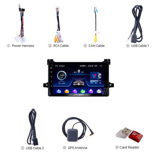 Prius Android Multimedia Navigation Panel LCD IPS Screen - Model 2018-21 - V7 3